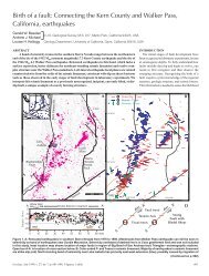 Birth of a fault: Connecting the Kern County and Walker ... - Geology