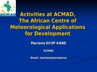 Activities at ACMAD - UCAR Africa Initiative