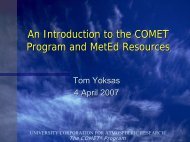 An Introduction to the COMET Program and MetEd Resources ...