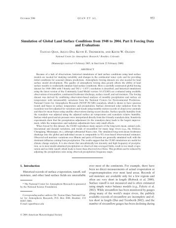 Simulation of Global Land Surface Conditions from 1948 to ... - IMAGe