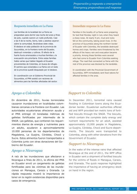 Informe Anual Annual Report Ecuador 2011 - Adaptation Fund