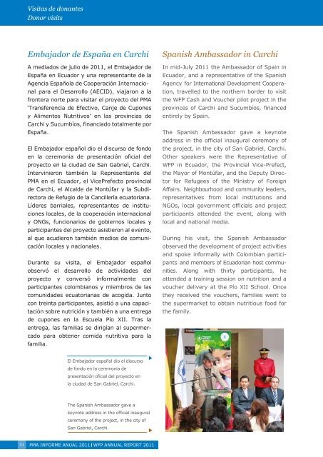 Informe Anual Annual Report Ecuador 2011 - Adaptation Fund