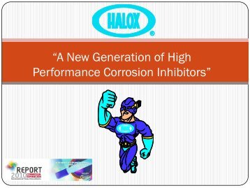 A New Generation of High Performance Corrosion Inhibitors - Halox