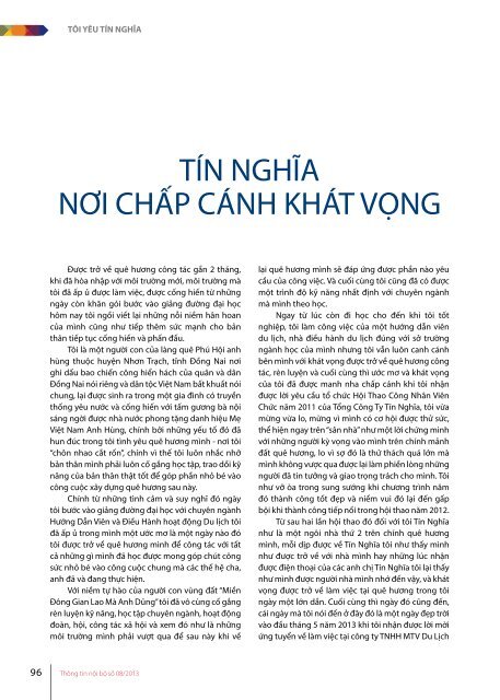 THÃNG TIN Ná»I Bá» - TÃ­n NghÄ©a