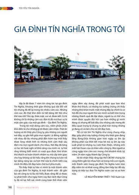 THÃNG TIN Ná»I Bá» - TÃ­n NghÄ©a