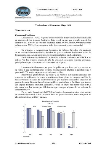 Ariel Horacio Ferrari DISE FUNDECOS Tendencia en el Consumo ...