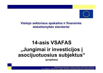 14 VSAFAS - Finansų ministerija