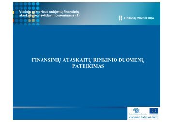 2 dalis - Finansų ministerija