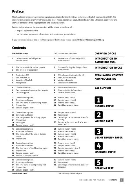 CAE Handbook from December 2008 - CAE Exam