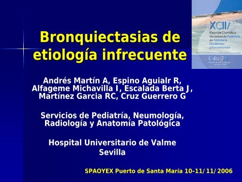 co6. bronquiectasias de etiologÃ­a infrecuente.