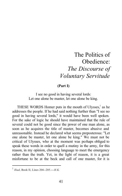Politics of Obedience