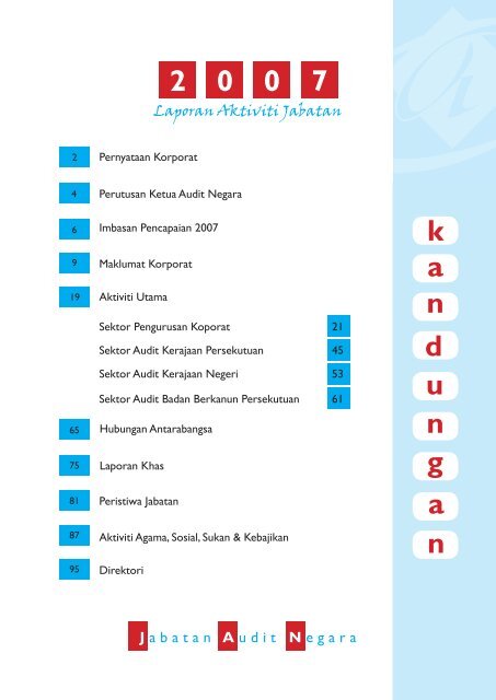 Sektor Pengurusan Korporat - Jabatan Audit Negara