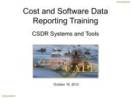 Cost and Software Data Reporting Training - dcarc