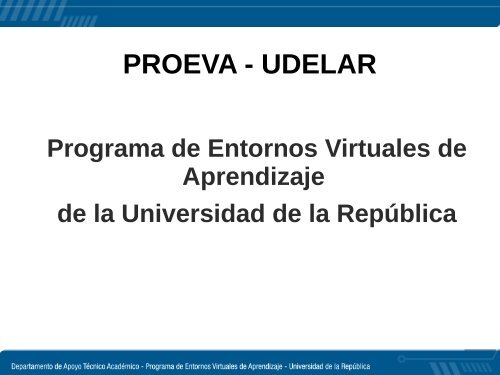 Ecosistema de Aprendizaje para la Educación Abierta - tical 2013