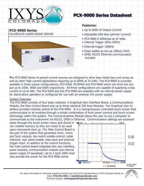 PCX-9000 Series Datasheet - IXYS Colorado