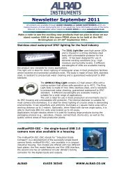 Newsletter September 2011 - Alrad Instruments Ltd.