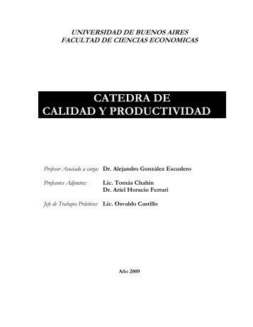 CATEDRA DE CALIDAD Y PRODUCTIVIDAD - Alejandro Gonzalez ...