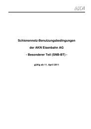 Schienennetz-Benutzungsbedingungen der AKN Eisenbahn AG ...