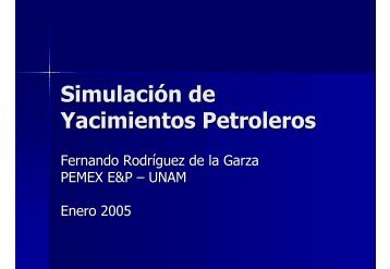 SimulaciÃ³n de Yacimientos Petroleros - ModelaciÃ³n MatemÃ¡tica y ...