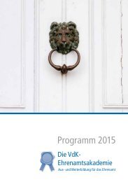 Ehrenamtsakademie Programm 2015