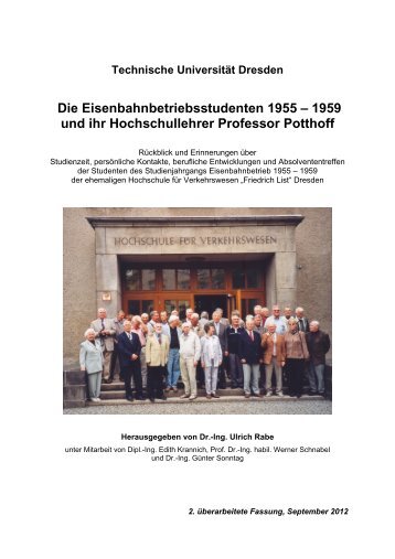 Die Eisenbahnbetriebsstudenten 1955 â€“ 1959 und ihr ...