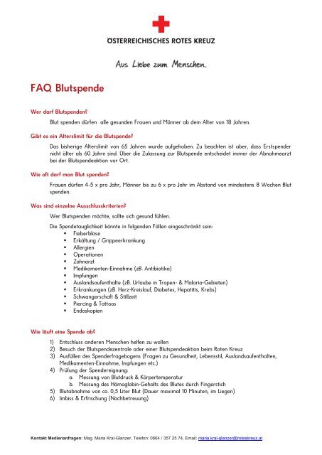 FAQ Blutspende - WDSO
