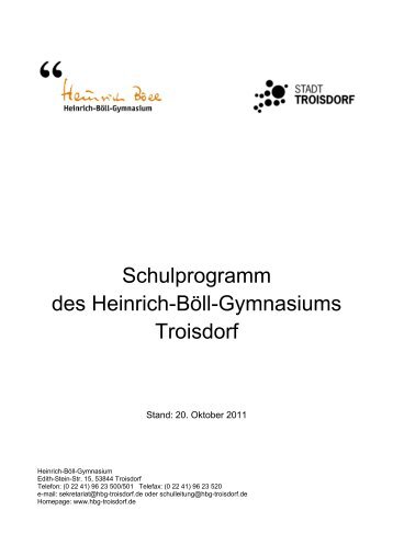 Schulprogramm - Heinrich-Böll-Gymnasium Troisdorf