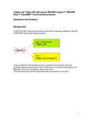 4 Byte and 7 Byte UID offering for MIFARE Classic™, MIFARE Plus ...