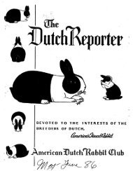 breeders of dutch - American Dutch Rabbit Club
