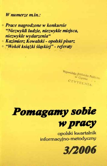 Pomagamy sobie w pracy - Bibliotekarz Opolski