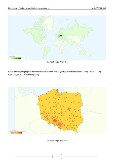 Nr 2-3/2011 (LV) ISSN 2083-7321 - Bibliotekarz Opolski