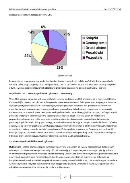 Nr 2-3/2011 (LV) ISSN 2083-7321 - Bibliotekarz Opolski