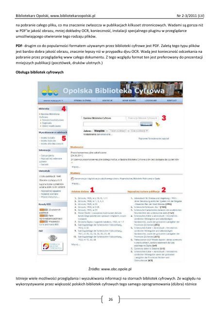 Nr 2-3/2011 (LV) ISSN 2083-7321 - Bibliotekarz Opolski