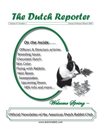 The Dutch Reporter - American Dutch Rabbit Club