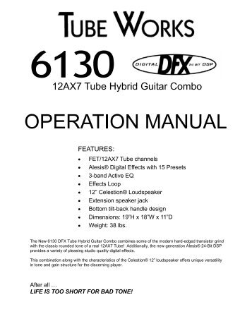 6130 12AX7 Tube Hybrid Guitar Combo - Genz Benz
