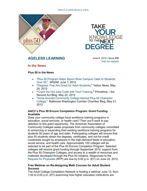 AGELESS LEARNING - Plus 50 Initiative