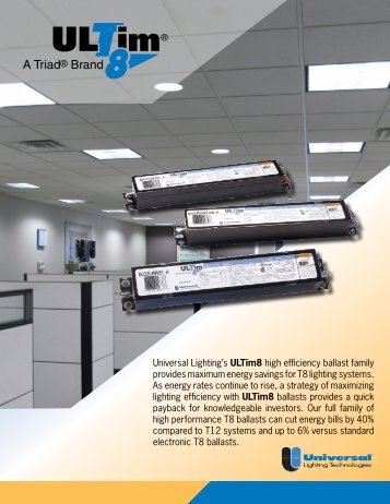 ULTim8 Brochure - Universal Lighting Technologies