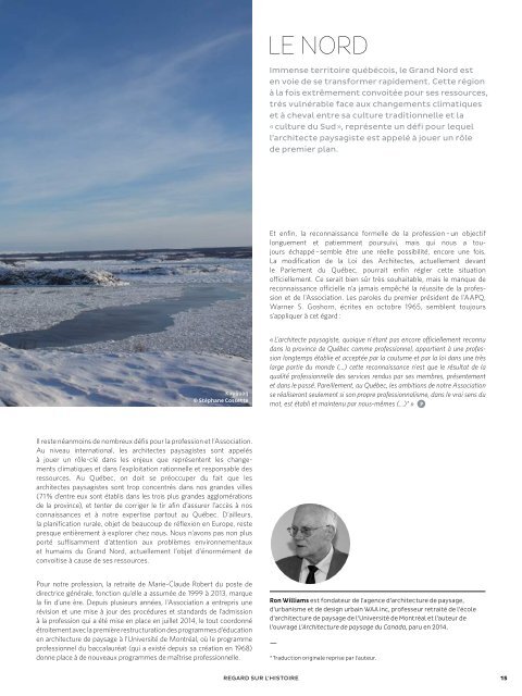 PAYSAGES 2015 - La revue annuelle de l'AAPQ