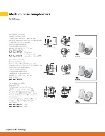 Medium-base Lampholders