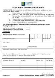 Application Form - St John's School and Community College