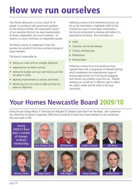 YHN Annual Report 2009-10 - Your Homes Newcastle