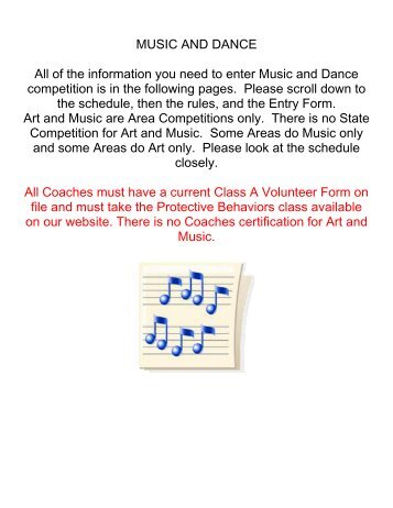 AREA MUSIC FESTIVAL ENTRY FORM - Special Olympics Oklahoma