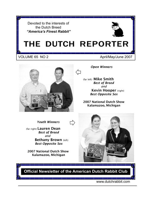 April May June 2007 Issue - American Dutch Rabbit Club
