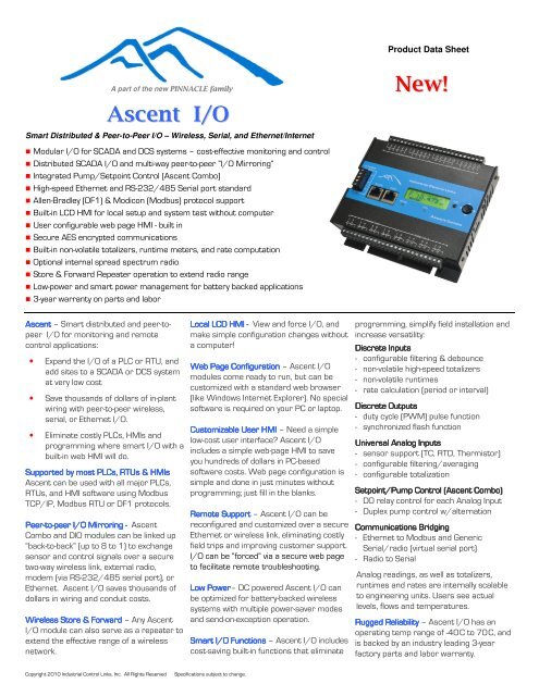 Data Sheet (PDF) - Industrial Control Links