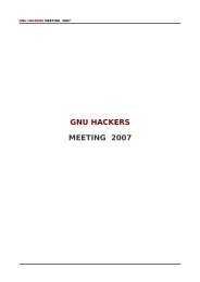 GNU HACKERS MEETING 2007 - GNUes