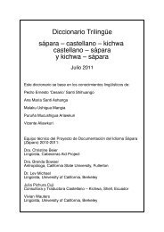 Diccionario TrilingÃ¼e sÃ¡para â castellano â kichwa ... - cabeceras.org