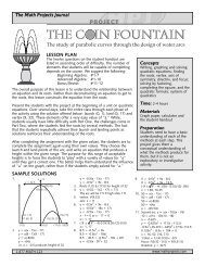 coin fountain - The Math Projects Journal