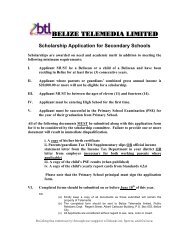 Scholarship Application for Secondary Schools - Belize Telemedia ...
