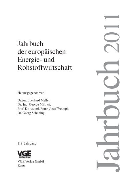 Jahrbuch der europäischen Energie- und Rohstoffwirtschaft