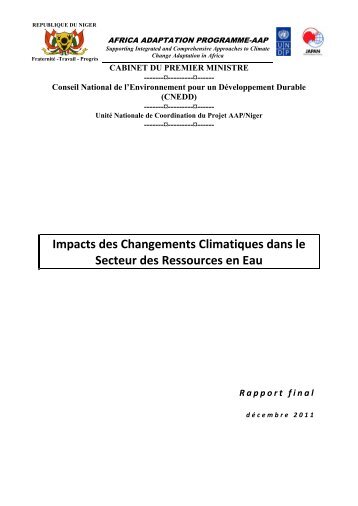 Impacts des Changements Climatiques dans le Secteur des ...